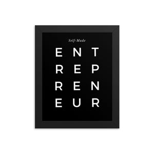 Self-Made Entrepreneur Framed poster